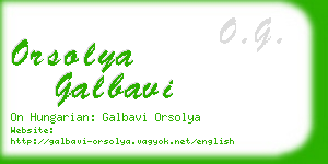 orsolya galbavi business card